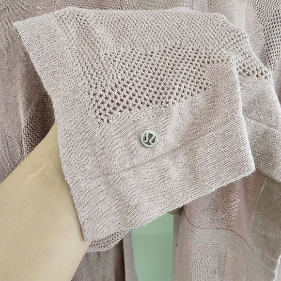 LULULEMON Find Your Light Wrap Heathered Mauve Open Front Cardigan One Size - Picture 10 of 10
